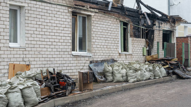 Professional Fire Damage Removal technician working in Clinton, KY